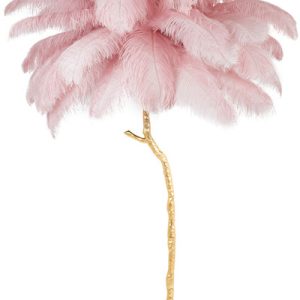 Lampa podłogowa TIFFANY 175 różowa mosiądz / naturalne pióra 662690 Lampa podłogowa TIFFANY 175 różowa mosiądz / naturalne pióra 662690