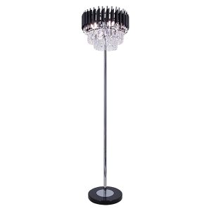 Lampa podłogowa Toledo 4-punktowa metalowa czarno-srebrna 1077832 Lampa podłogowa Toledo 4-punktowa metalowa czarno-srebrna 1077832