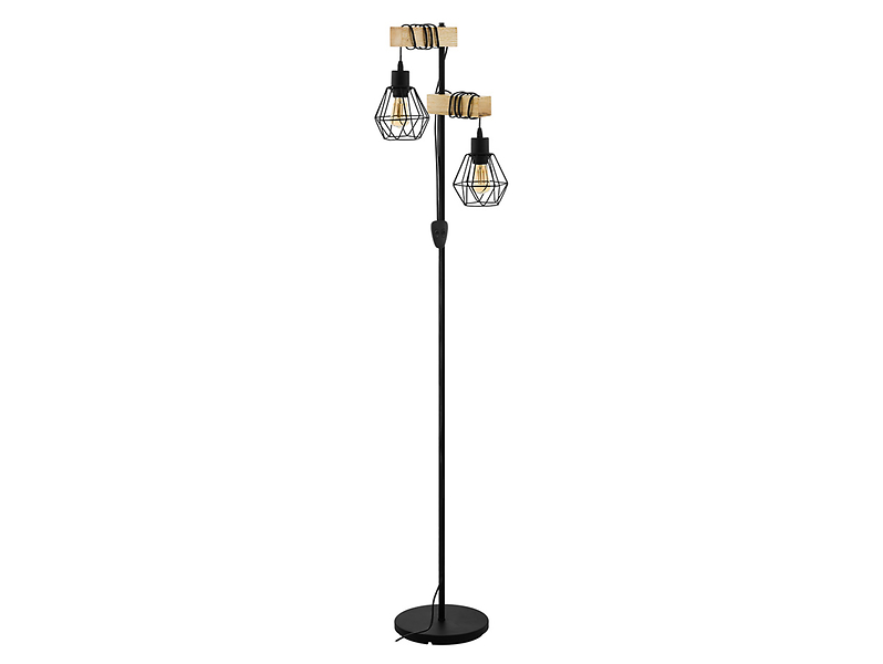 Lampa podłogowa Townshend V 2-punktowa metalowa czarna 30757