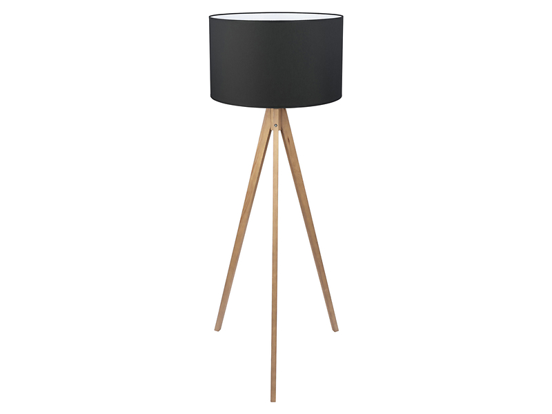 Lampa podłogowa Treviso tkaninowa czarna 32215