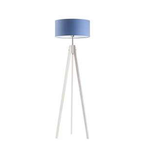 Lampa podłogowa tripod abażur Biały/ Niebieski 1002363 Lampa podłogowa tripod abażur Biały/ Niebieski 1002363
