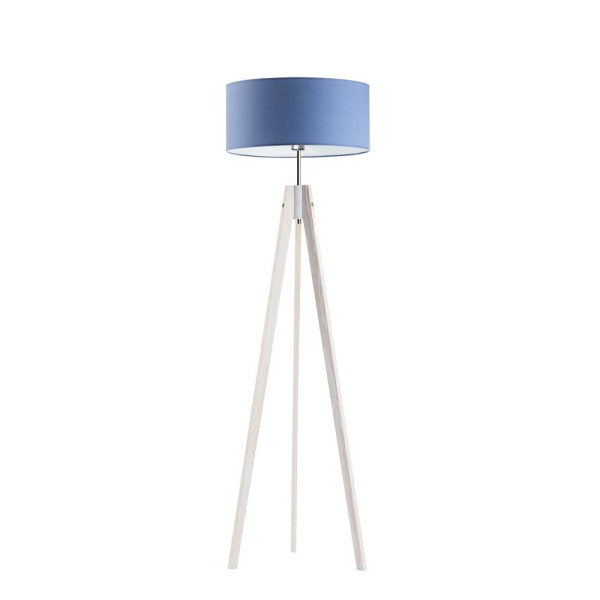 Lampa podłogowa tripod abażur Biały/ Niebieski 1002363