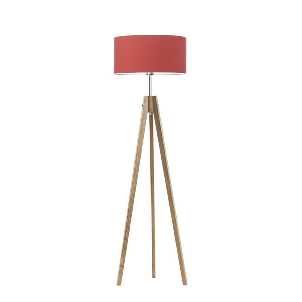 Lampa podłogowa tripod abażur Dąb/ Czerwony 1002408
