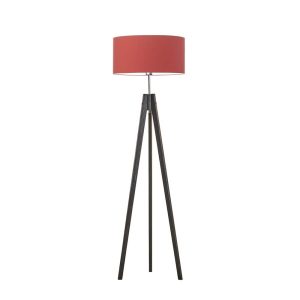 Lampa podłogowa tripod abażur Heban/ Czerwony 1002386 Lampa podłogowa tripod abażur Heban/ Czerwony 1002386