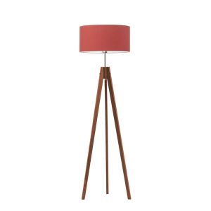 Lampa podłogowa tripod abażur Mahoń/ Czerwony 1002396 Lampa podłogowa tripod abażur Mahoń/ Czerwony 1002396