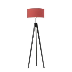 Lampa podłogowa tripod abażur Popielaty/ Czerwony 1002361 Lampa podłogowa tripod abażur Popielaty/ Czerwony 1002361
