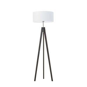 Lampa podłogowa trójnóg abażur Heban/ Biały 1002369 Lampa podłogowa trójnóg abażur Heban/ Biały 1002369