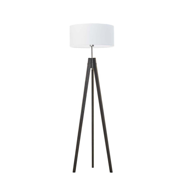 Lampa podłogowa trójnóg abażur Heban/ Biały 1002369