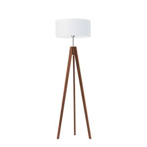 Lampa podłogowa trójnóg abażur Mahoń/ Biały 1002442 Lampa podłogowa trójnóg abażur Mahoń/ Biały 1002442