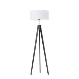 Lampa podłogowa trójnóg abażur Popielaty/ Biały 1002381 Lampa podłogowa trójnóg abażur Popielaty/ Biały 1002381