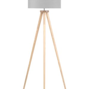 Lampa podłogowa trójnóg drewniana szara 61108 Lampa podłogowa trójnóg drewniana szara 61108