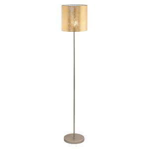 Lampa podłogowa Viserbella tkaninowa złota 33469 Lampa podłogowa Viserbella tkaninowa złota 33469