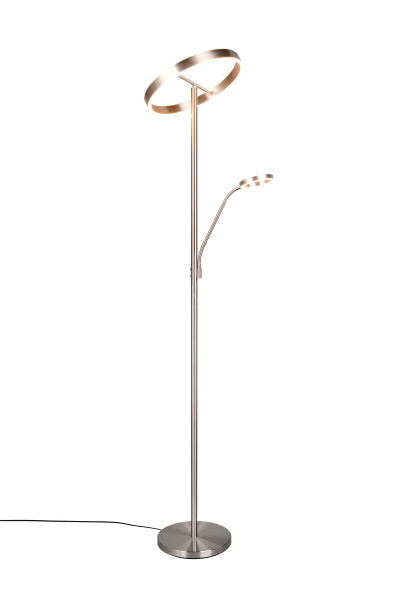 Lampa podłogowa WILLIS nikiel mat LED 1x39W Odcienie bieli 4600+550lm Trio 883431