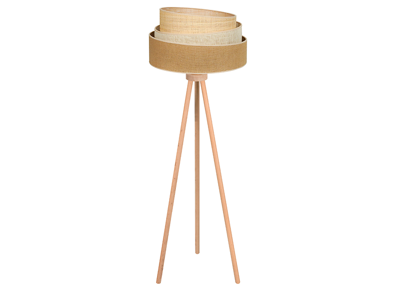 Lampa podłogowa Yute Trio tkaninowa beżowa 333490