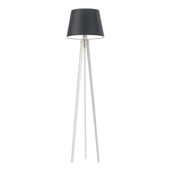 Lampa podłogowa z drewna CURACAO Biały/ Czarny 922406