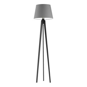 Lampa podłogowa z drewnem CURACAO Heban/ Szary Stalowy 922393 Lampa podłogowa z drewnem CURACAO Heban/ Szary Stalowy 922393