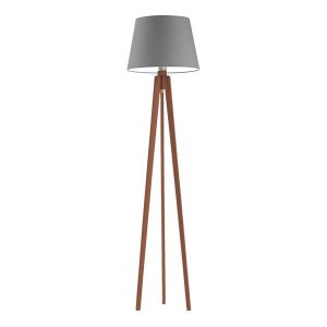 Lampa podłogowa z drewnem CURACAO Mahoń/ Szary Stalowy 922282 Lampa podłogowa z drewnem CURACAO Mahoń/ Szary Stalowy 922282