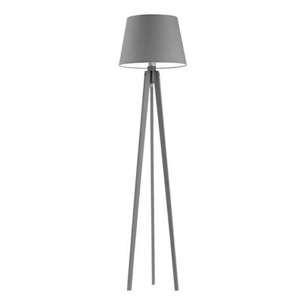 Lampa podłogowa z drewnem CURACAO Popielaty/ Szary Stalowy 922380