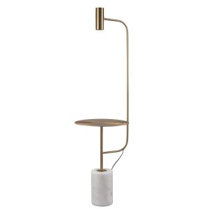 Lampa podłogowa ze stolikiem VINCENT złota 146 cm 752808 Lampa podłogowa ze stolikiem VINCENT złota 146 cm 752808