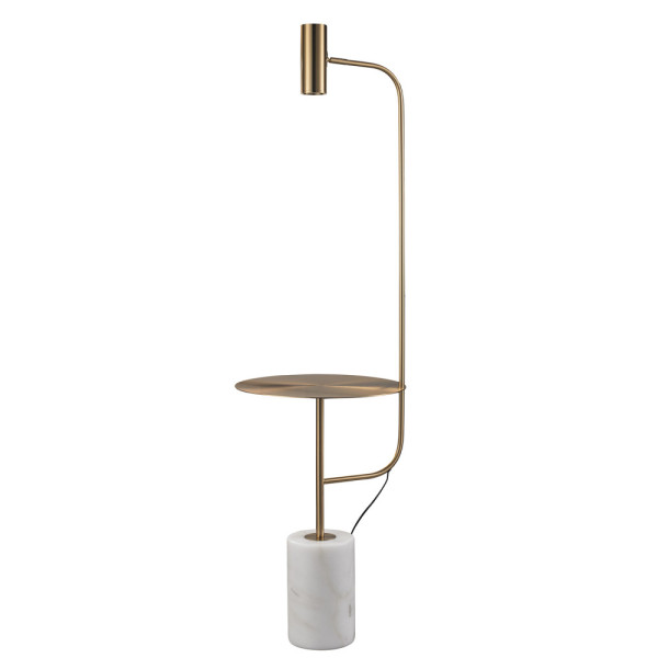 Lampa podłogowa ze stolikiem VINCENT złota 146 cm 752808
