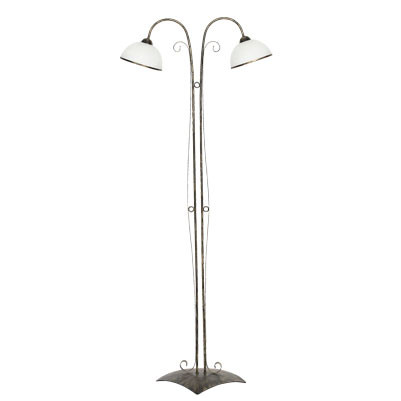 Lampa podłogowa złota patyna Antica 2xE27x15W wym:164x67x30cm Luminex 1050126