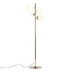 Lampa podłogowa złoto-biała BLOOM 4xE27x20W wym:161x48x35cm Aldex 883385 Lampa podłogowa złoto-biała BLOOM 4xE27x20W wym:161x48x35cm Aldex 883385