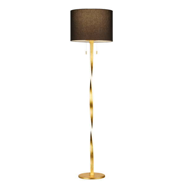 Lampa podłogowa złoto-czarna NANDOR 3xE27x74W wym:160,5x40x40cm Trio 891897