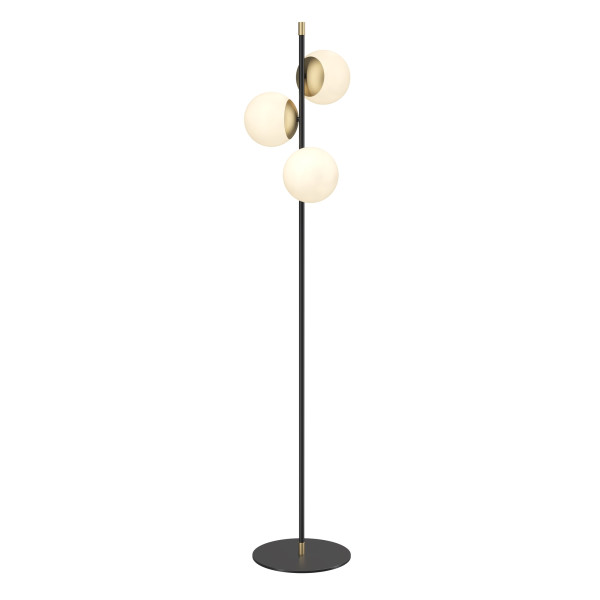 Lampa podłogowa złoto-czarno-biała NOSTALGIA 3xE14x40W Maytoni 891860