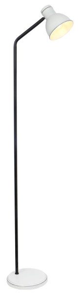 Lampa podłogowa ZUMBA sztyca prosta 1x40w e27 biały+czarny 360441