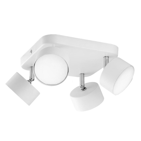 Lampa punktowa LED Heckermann 8795318A Biała 4x głowica 942574