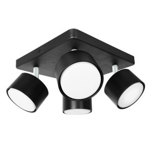 Lampa punktowa LED Heckermann 8795318A Czarna 4x głowica 942553 Lampa punktowa LED Heckermann 8795318A Czarna 4x głowica 942553