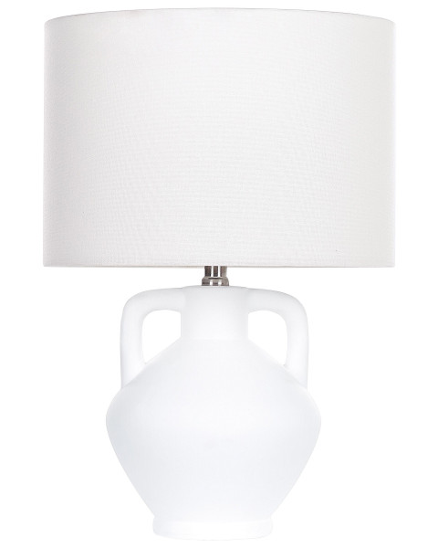 Lampa lampa stołowa nocna ceramiczna biała 138936