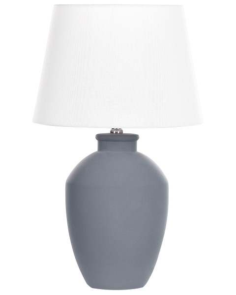 Lampa lampa stołowa nocna ceramiczna szara 138939