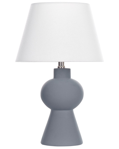 Lampa lampa stołowa nocna ceramiczna szara 138945