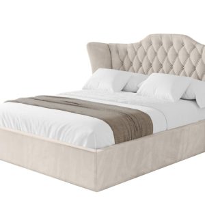 Łóżko tapicerowane bez materaca + pojemnik ZORA – 180×200 cm Beżowy 862985 Łóżko tapicerowane bez materaca + pojemnik ZORA – 180×200 cm Beżowy 862985