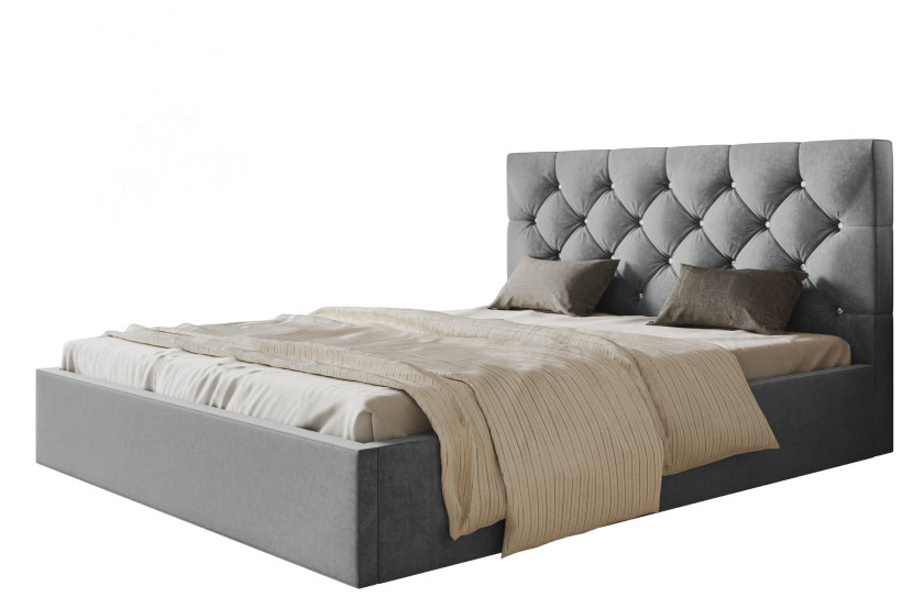 Łóżko tapicerowane Boston Slim 90x200 ze stelażem metalowym 1026078