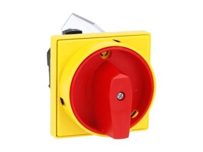 Rozłącznik ZAŁ/WYŁ, cztery zestyki, pokrętło ż/cz, 16A AC1 2 pozycje | 7GN1292U25 Lovato Electric